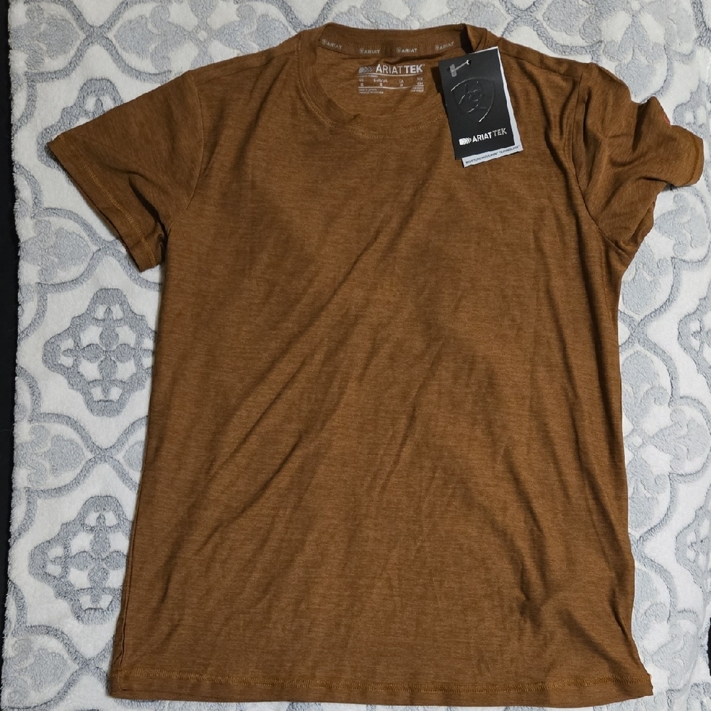 AriatTEK Tan Crew Neck Tee